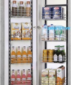 TỦ KHO 4 TẦNG CÁNH MỞ INOX 304 8 RỔ