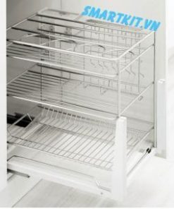 GIÁ CẮM DAO, ĐỰNG CHAI LỌ, GIA VỊ CHẤT LIỆU INOX 304, RAY GIẢM CHẤN GẮN LIỀN