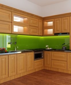 Tủ bếp gỗ sồi Nga