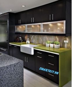 Mẫu tủ bếp Acrylic đẹp cho phòng bếp hiện đại