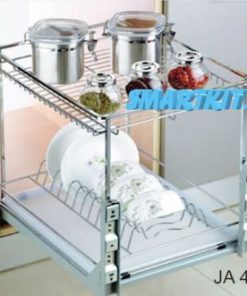 GIÁ ĐỰNG CHAI LỌ, GIA VỊCHẤT LIỆU INOX 304, RAY GIẢM CHẤN GẮN LIỀN