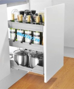 GIÁ CẮM DAO,THỚT,CHAI LỌ, GIA VỊ INOX HỘP CHẤT LIỆU INOX 304, RAY GIẢM CHẤN GẮN LIỀN