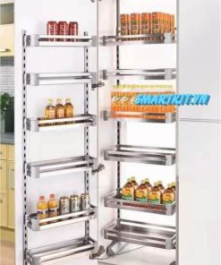 TỦ KHO CÁNH MỞ 6 TẦNG INOX HỘP 304 12 RỔ