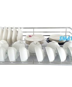 GIÁ ĐỂ BÁT THANH VUÔNG DẸT INOX 304 RAY GIẢM CHẤN GẮN LIỀN (LẮP MẶT NGĂN KÉO)